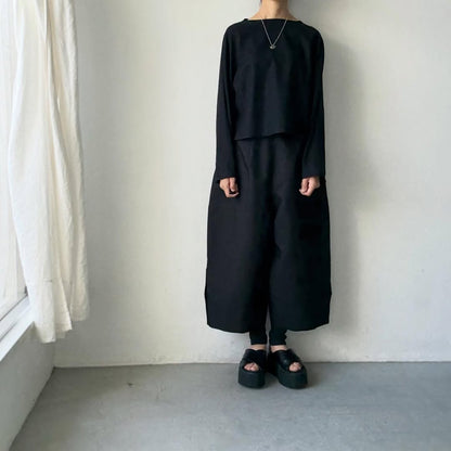 TENNE HANDCRAFTED MODERN オーバーオールパンツ　ブラック