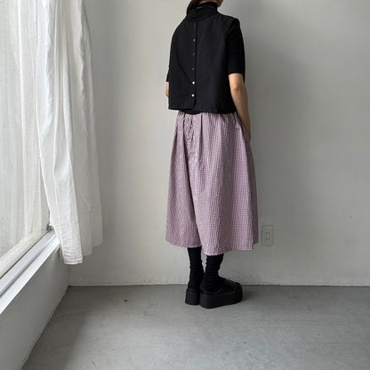homspun ギンガムチェックタイプライターキュロットパンツ