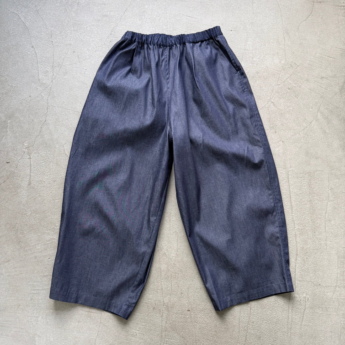 Linenya  デニムタックワイドパンツ