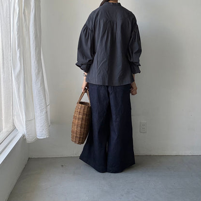 MAGALI  天日干しコットンボウタイブラウス