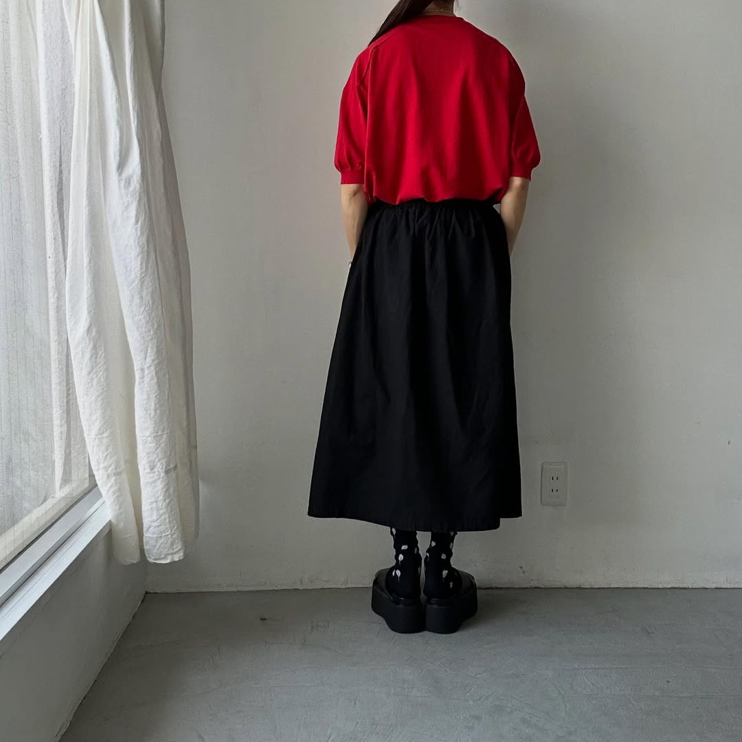 as it is.コットン半袖ニットプルオーバー　レッド