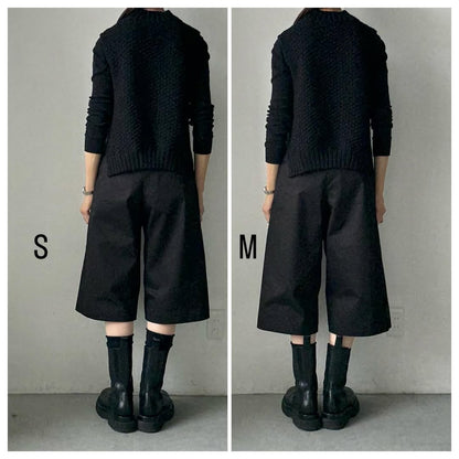 R&D.M.Co  チノクロスガウチョパンツ　ブラック