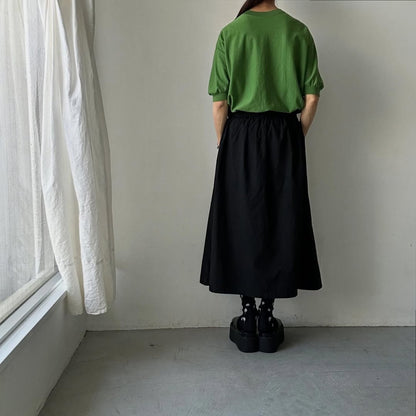 as it is.コットン半袖ニットプルオーバー　グリーン