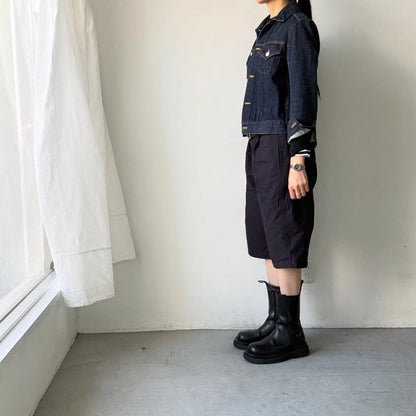 homspun  リップストップハーフパンツ　ネイビー
