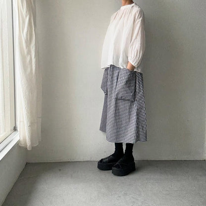 R&D.M.Co  リネンヘンプスモックブラウス　オフホワイト