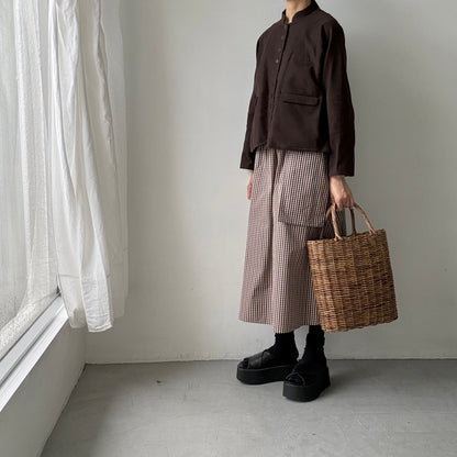 atelier d'antan Taineコットンジャケット　ダークブラウン