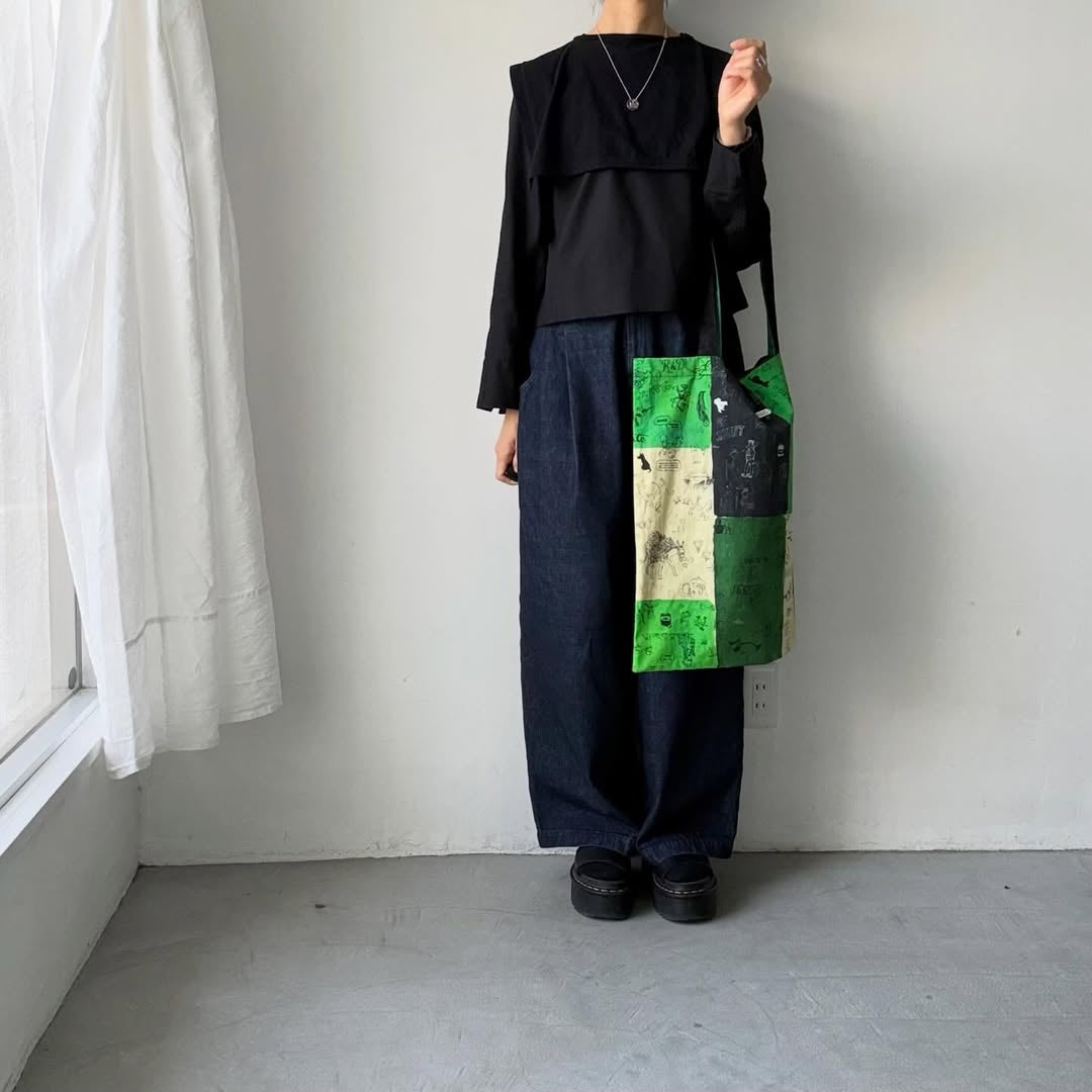 R&D.M.Co  モザイクグラフィティトートバッグ　グリーン