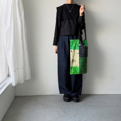 R&D.M.Co  モザイクグラフィティトートバッグ　グリーン