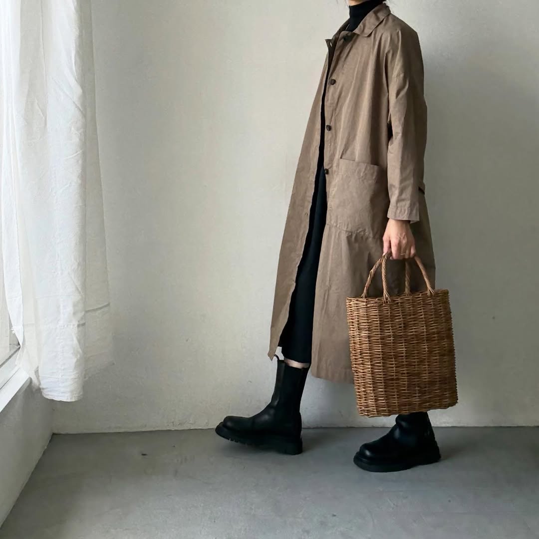 jujudhau  デッドストックコットンワークコート　カーキ