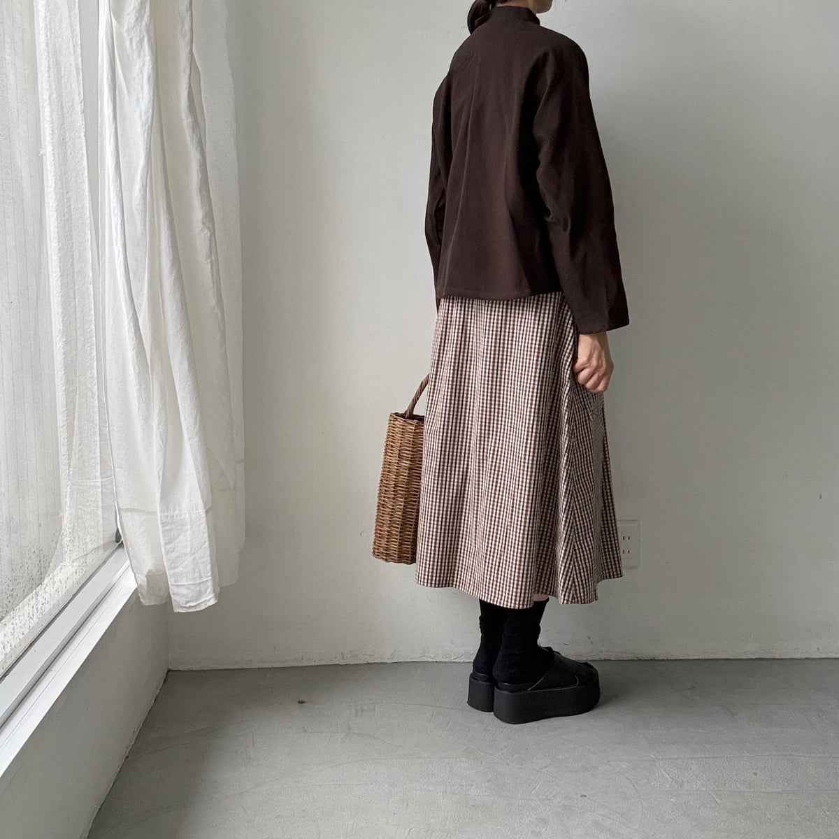 atelier d'antan Taineコットンジャケット　ダークブラウン