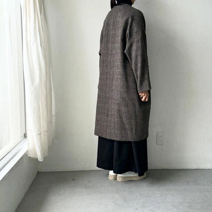 atelier naruse ハリスツイードウールコクーンコート