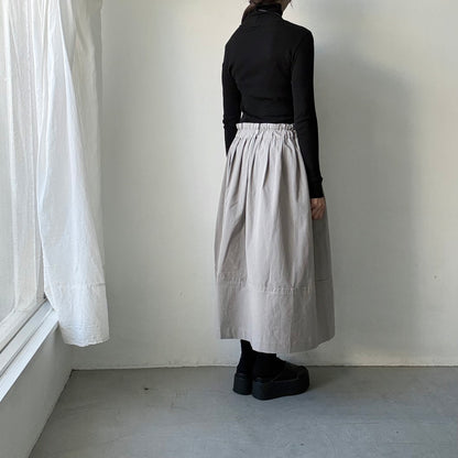 MAGALI オールドコットンラップ風スカート　グレー