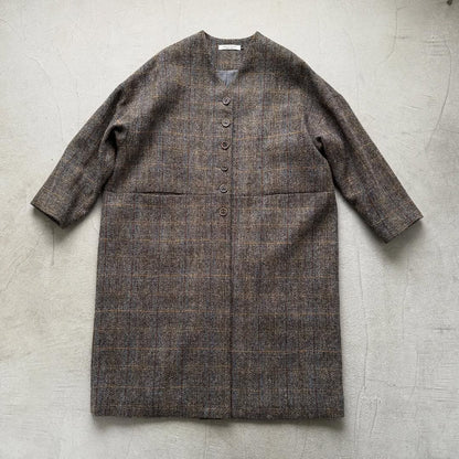 atelier naruse ハリスツイードウールコクーンコート