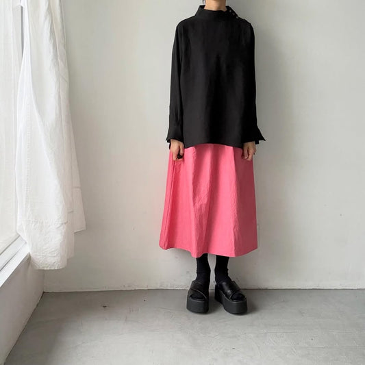 atelier naruse  リネンモックネックブラウス