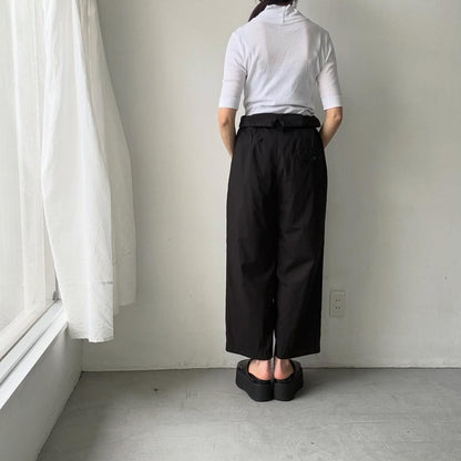 ゴーシュ  タイプライターサイドアジャストワイドパンツ