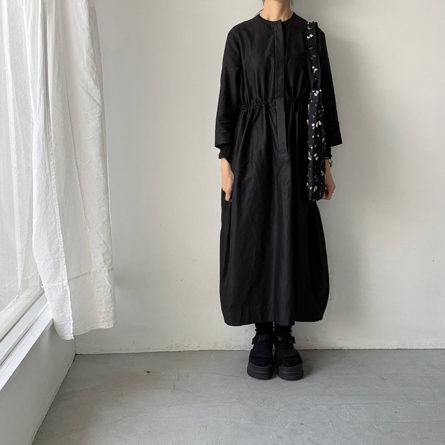 kijinokanosei  糸巻きレコードバッグ　ブラック