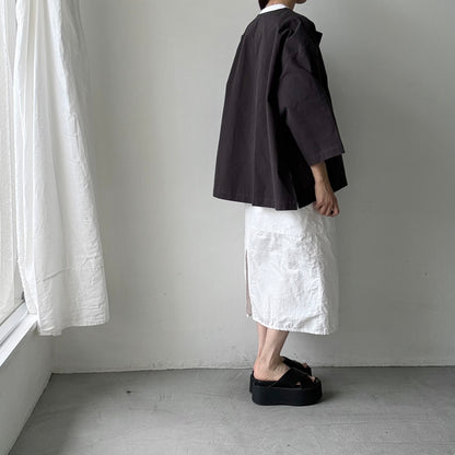 atelier d'antan Bouvetコットンプルオーバー　  ダークグレー