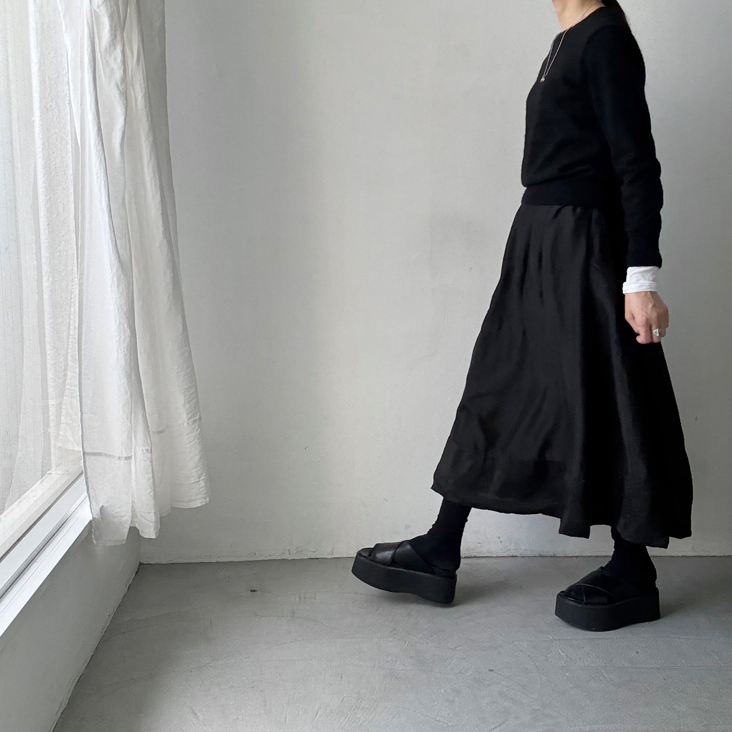 R&D.M.Co 　シルクサテンドッキングバルーンスカート