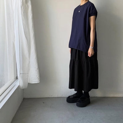 homspun コンパクトウェザーノースリーブ(オーバーサイズ)  ネイビー