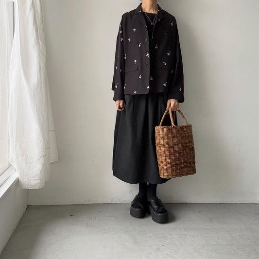 atelier naruse  コットンリネンテーラードジャケットnohara