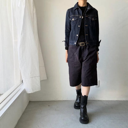 homspun  リップストップハーフパンツ　ネイビー