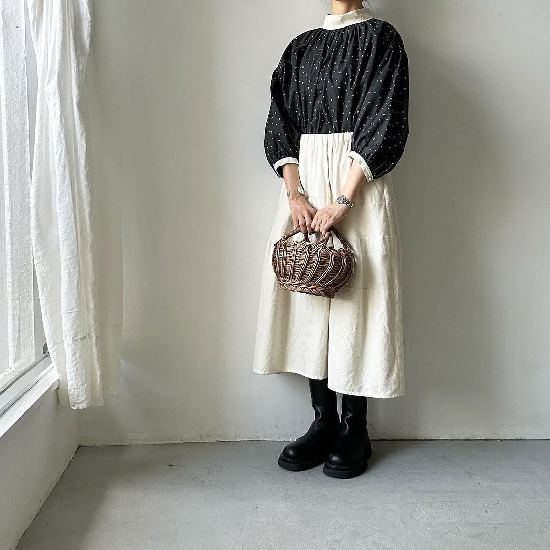 MAGALI コットンリネンスノーウィープルオーバー