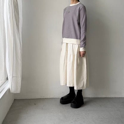 R&D.M.Co  ボーダープルオーバーシャツ
