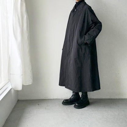 R&D.M.Co ガーメントダイステンカラーコート　ブラック