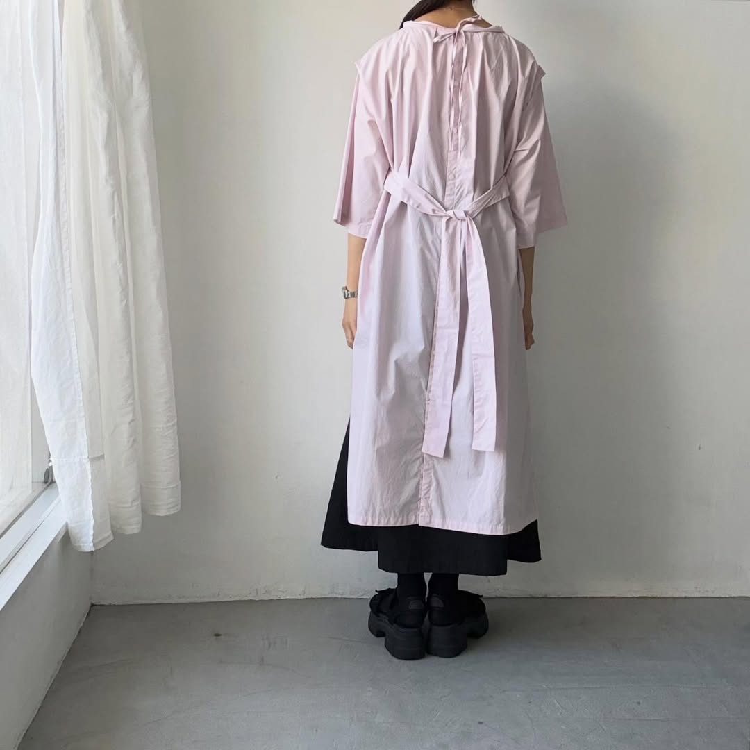 ayanoguchiaya　フリップロングシャツドレス　ローズ
