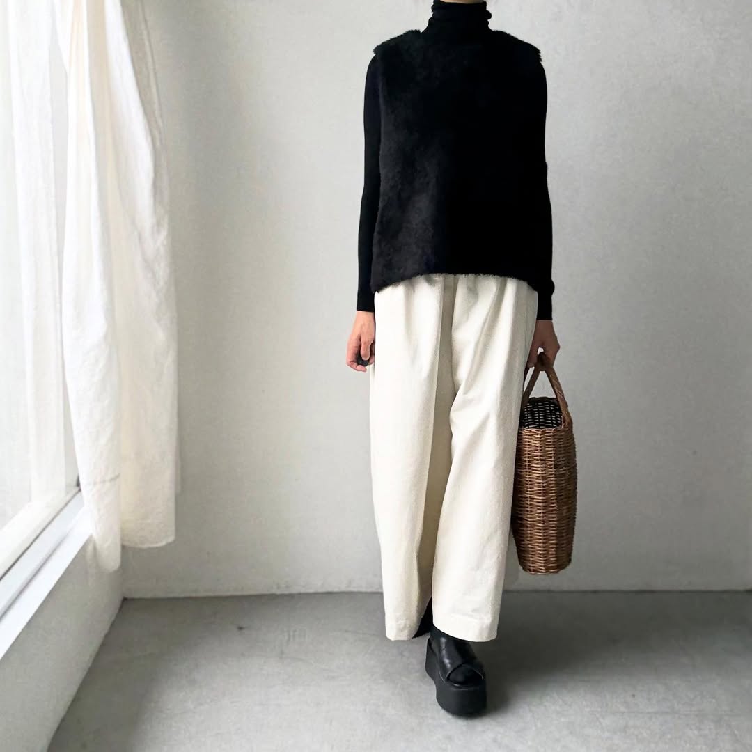 cion  アルパカ混モールベスト