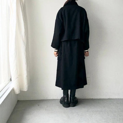 R&D.M.Co  フリルデコレーションジャケット　ブラック