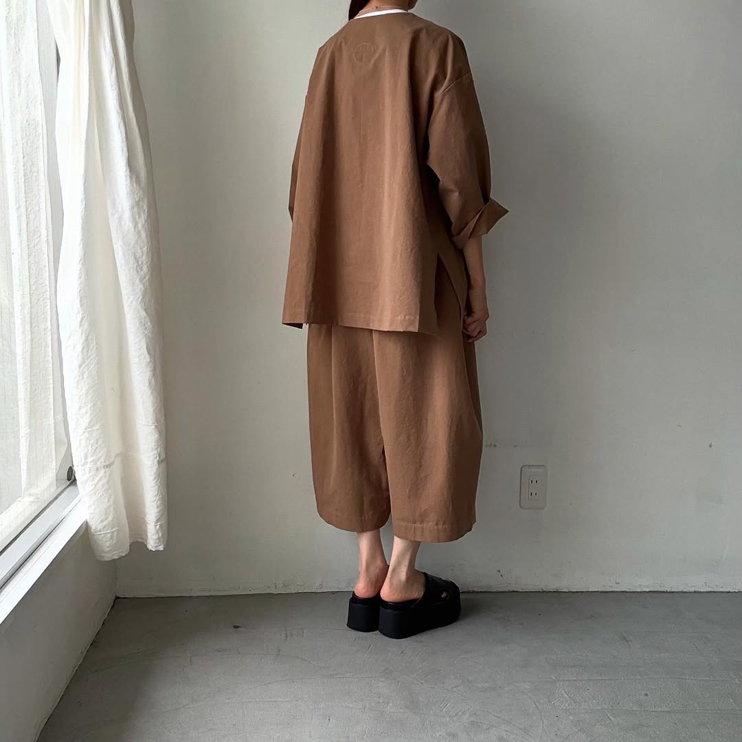 atelier d'antan Bouvetコットンプルオーバー　カーキ