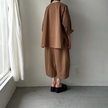 atelier d'antan Bouvetコットンプルオーバー　カーキ