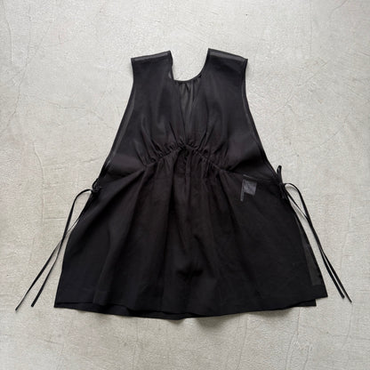 TENNE HANDCRAFTED MODERN オーガンジー2wayショートドレス　ブラック
