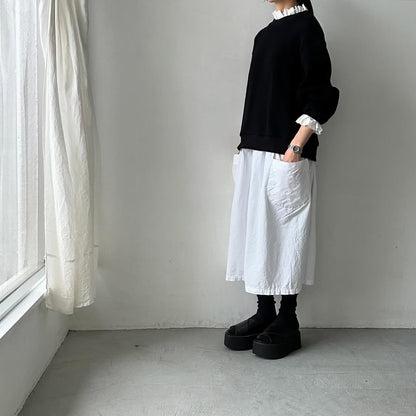 MAGALI クォーターニットフリルプルオーバー