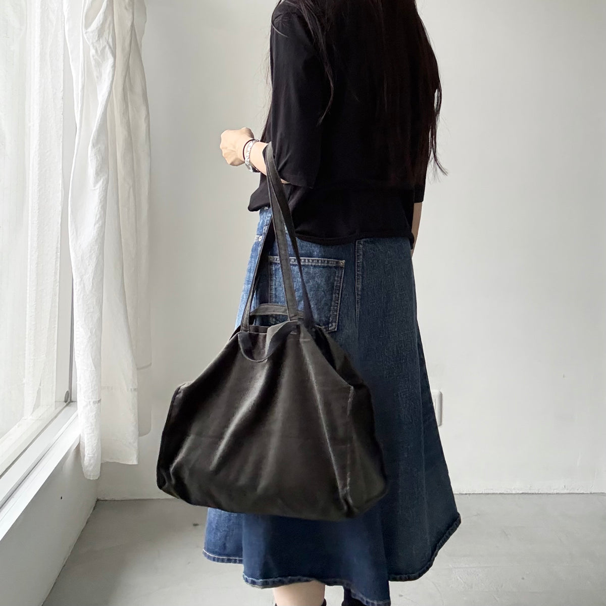 TENNE HANDCRAFTED MODERN ブリスベンモスベルベットボストンバッグ