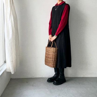 cion  ウールフリルカラーポロニット　レッド