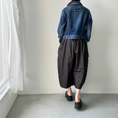 TENNE HANDCRAFTED MODERN ビッグポケットキュロット　ブラック