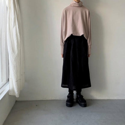 Linenya  コットンハイネックプルオーバー　ベージュ