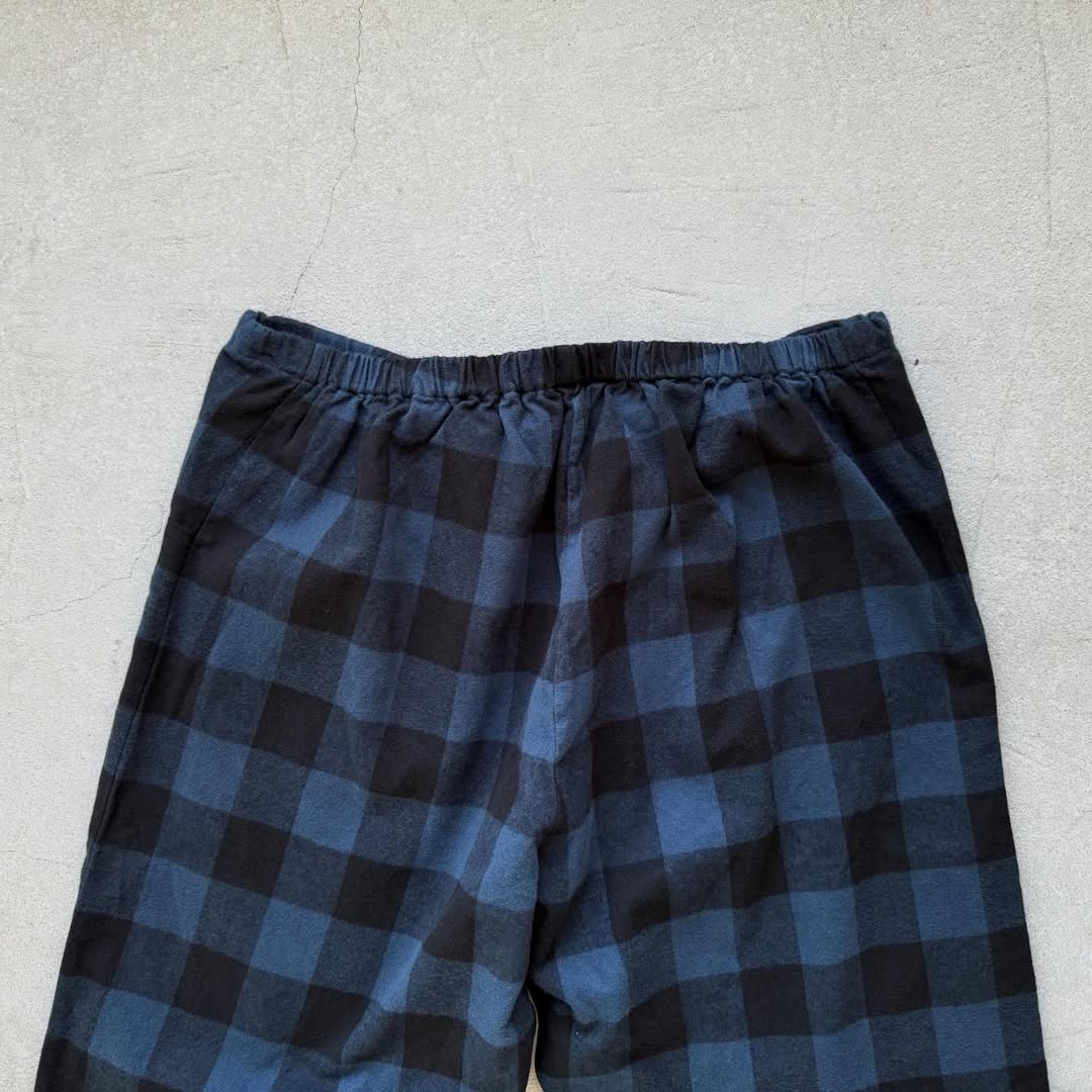 homspun ブロックチェックルームウェアセット　ネイビー×ブラック