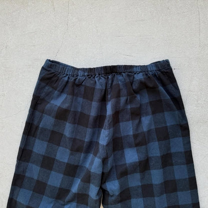 homspun ブロックチェックルームウェアセット　ネイビー×ブラック