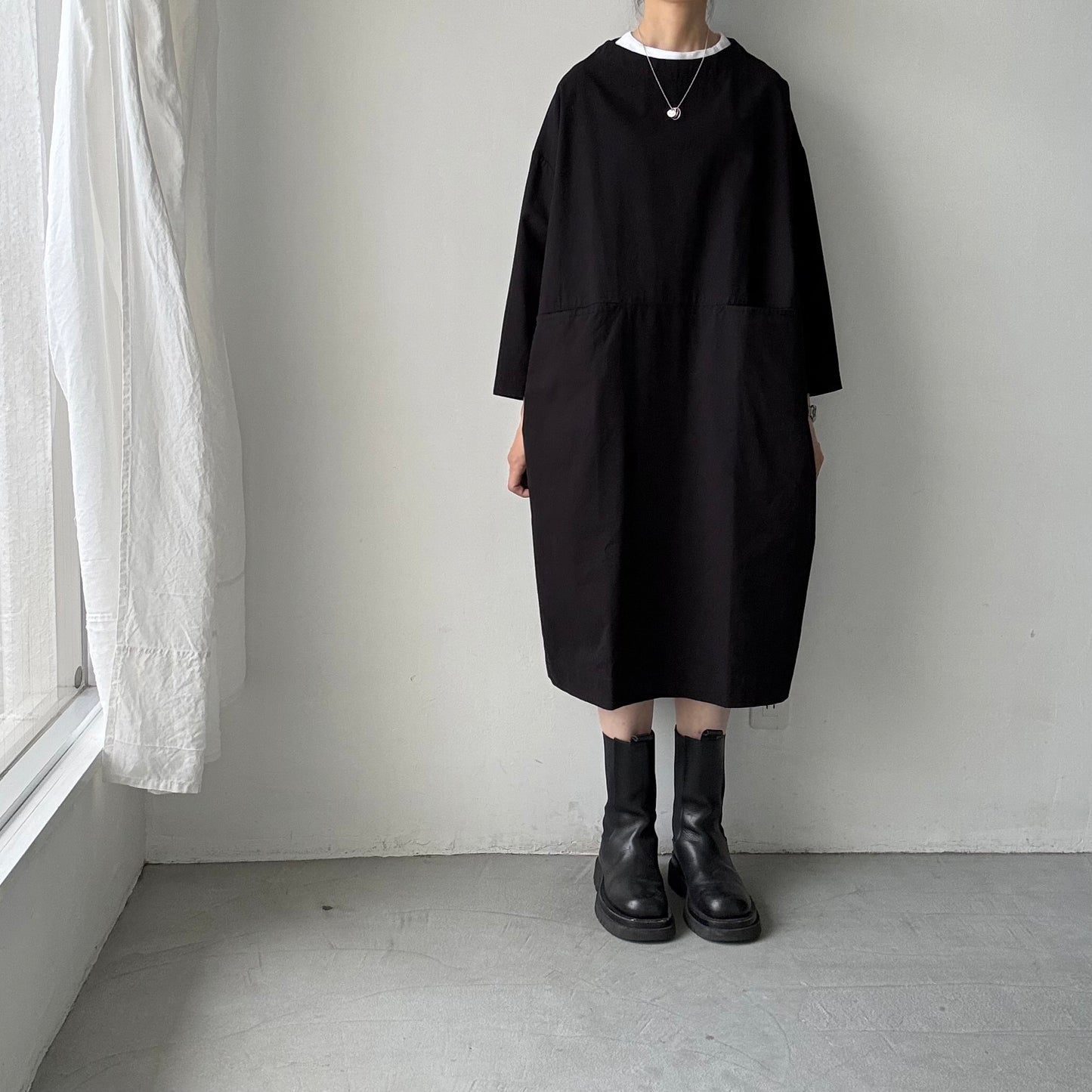 jujudhau デッドストックコットンイージードレス