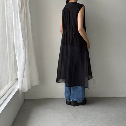 TENNE HANDCRAFTED MODERN オーガンジー2wayロングドレス