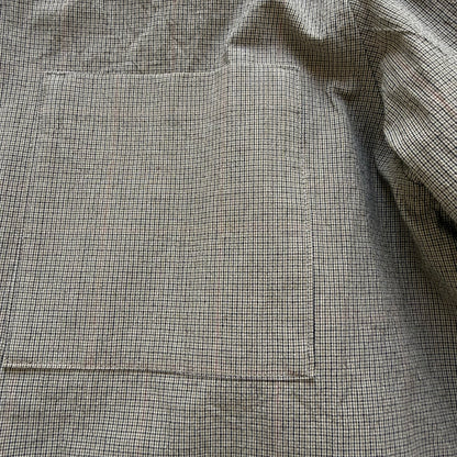 atelier naruse  オーガニックコットングレンチェックバンドカラーシャツ