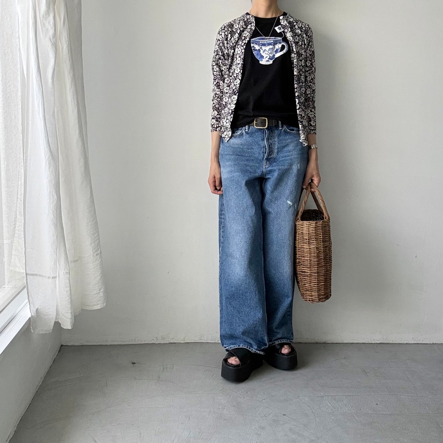 R&D.M.Co   BLUE WILLOWミルクティーTシャツ