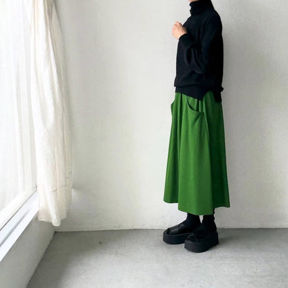 atelier naruse ウールタートルネックニット　ブラック