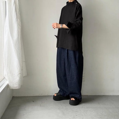 atelier naruse  リネンモックネックブラウス