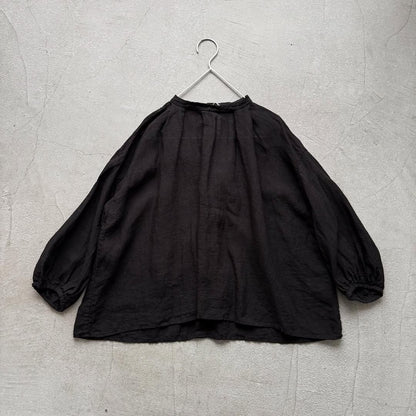 R&D.M.Co  リネンヘンプスモックブラウス　ブラック