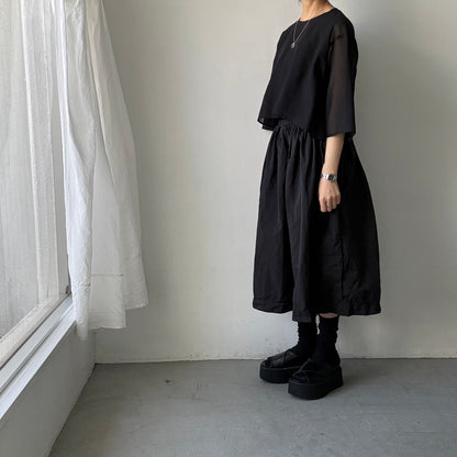 TENNE HANDCRAFTED MODERN オーガンジーショートプルオーバー