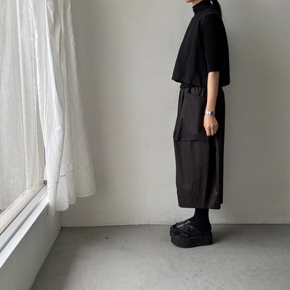 TENNE HANDCRAFTED MODERN ビッグポケットキュロット　ブラック